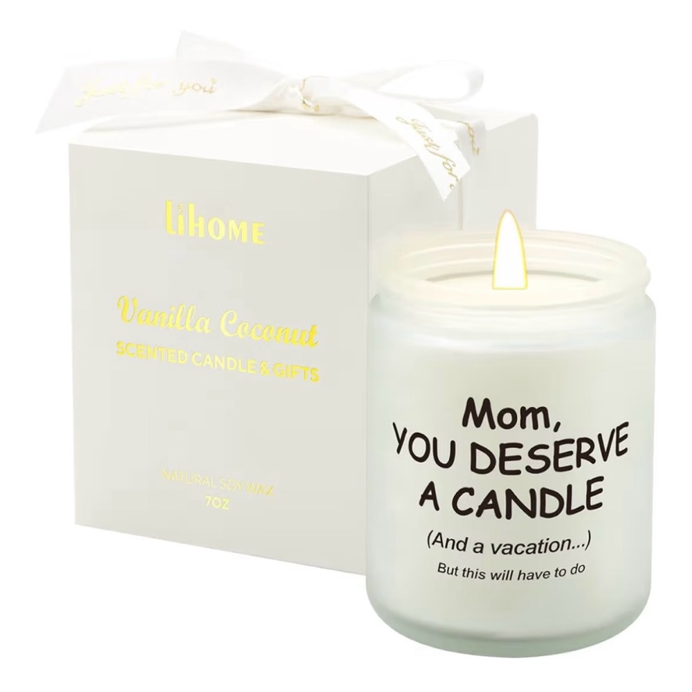 LiHome Vanilla Scented Candle 11.5 oz- vanilla scent- great gift for mom's